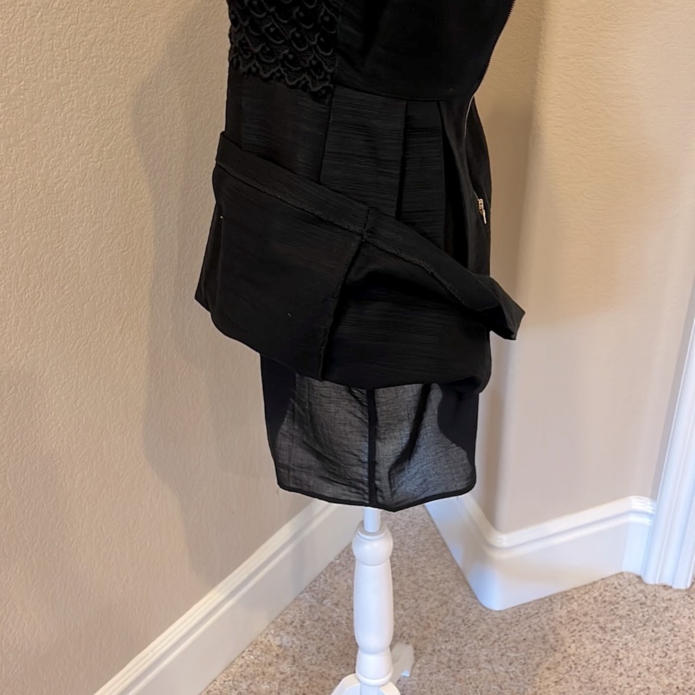 LOFT Black Woven Lace sleeveless Dress 0 Petite - Picture 13 of 16